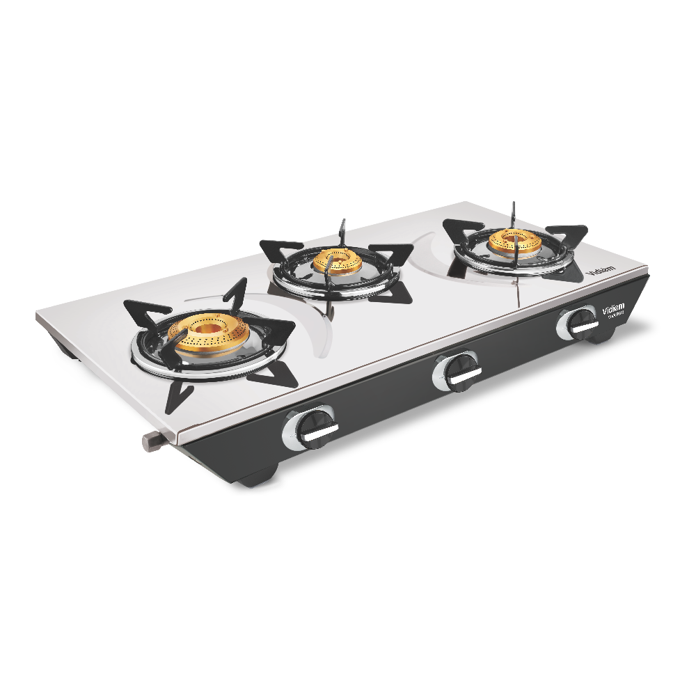 Vidiem Viva Pro 3Burners Stainless Steel Manual Gas Stove